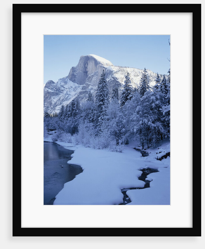 Merced River and Half Dome in Winter by Anonymous