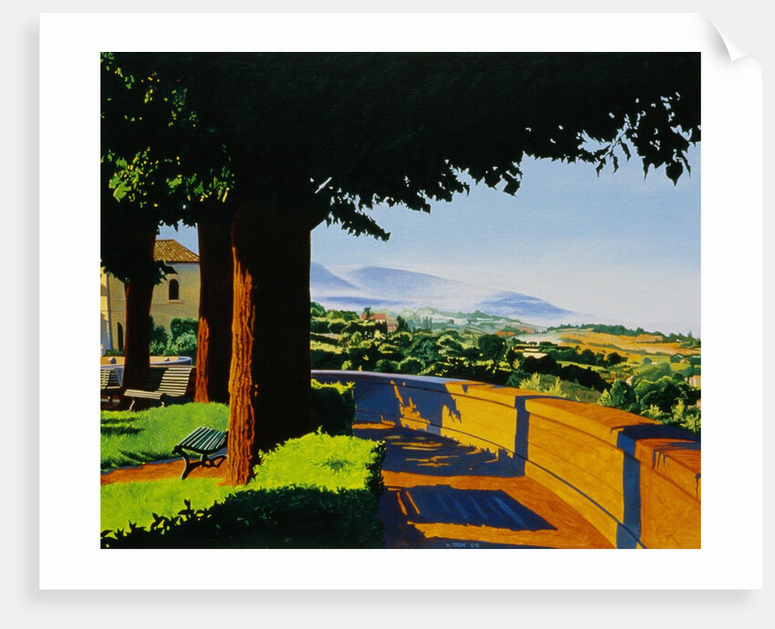 View of the Italian Countryside from a Park Path by Anne Belov