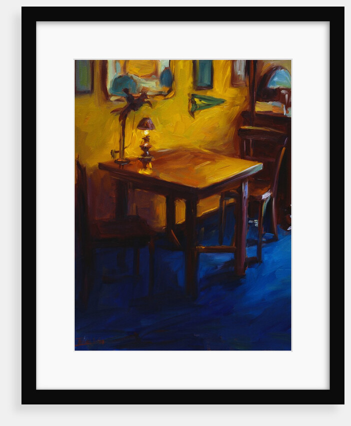 Gold and Blue Cafe by Pam Ingalls