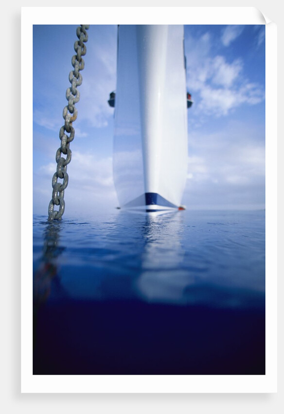 Large Boat Anchored Off Cuba by Anonymous