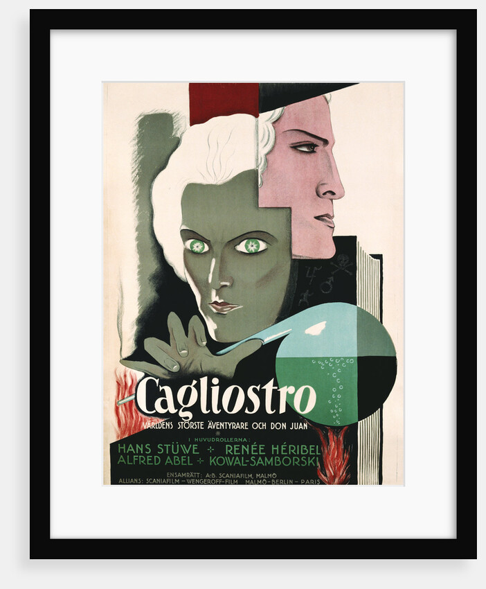 Swedish Poster for Film Cagliostro by Anonymous