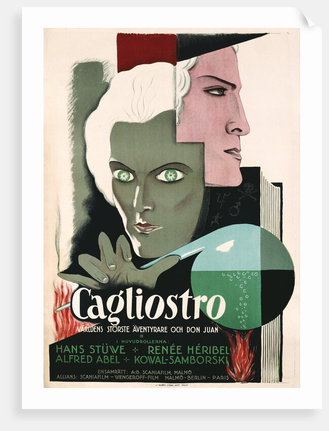 Swedish Poster for Film Cagliostro by Anonymous