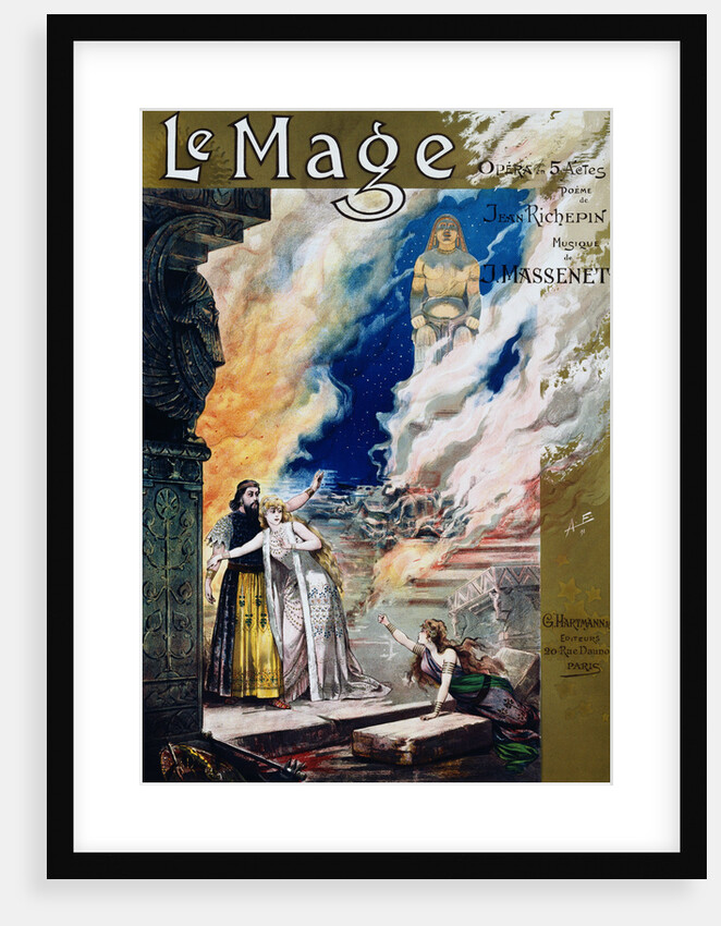 Pre-Raphaelite Poster for Jules Massenet's Opera Le Mage by Anonymous