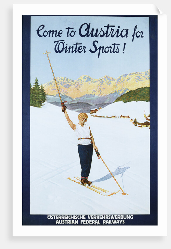 Austria for Winter Sports Poster by Anonymous