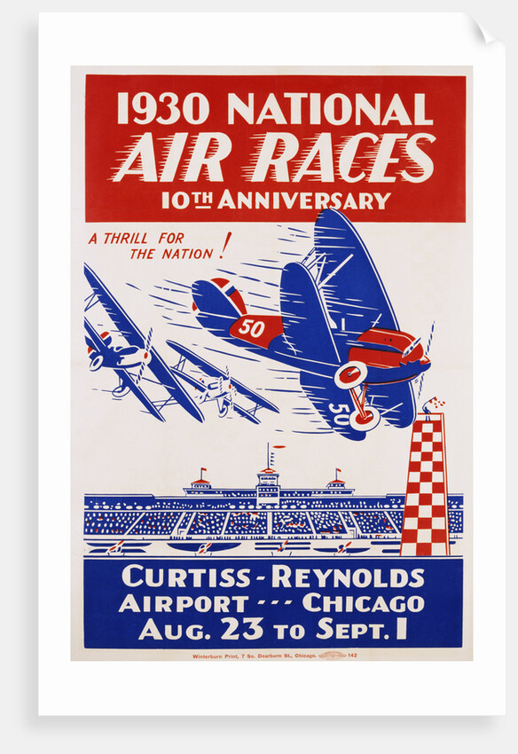 1930 National Air Races Poster by Anonymous
