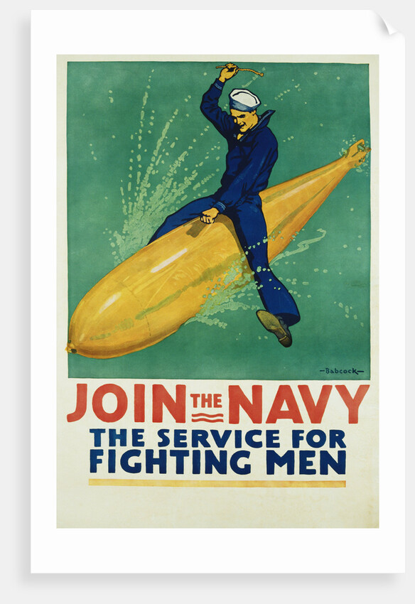 Join the Navy - The Service for Fighting Men Poster by R.F. Babcock