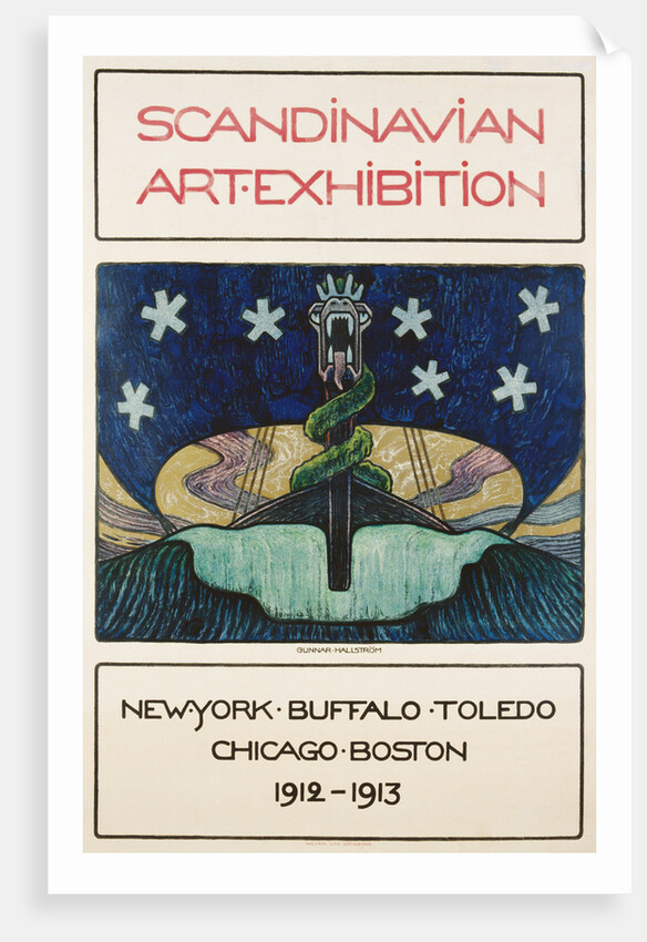 Scandinavian Art Exhibition: 1912-1913 Poster by Gunnar August Hallstrom