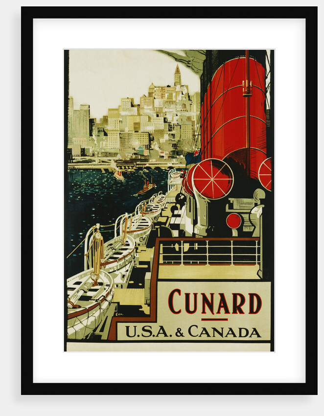 Cunard USA & Canada Poster by C.H.M.