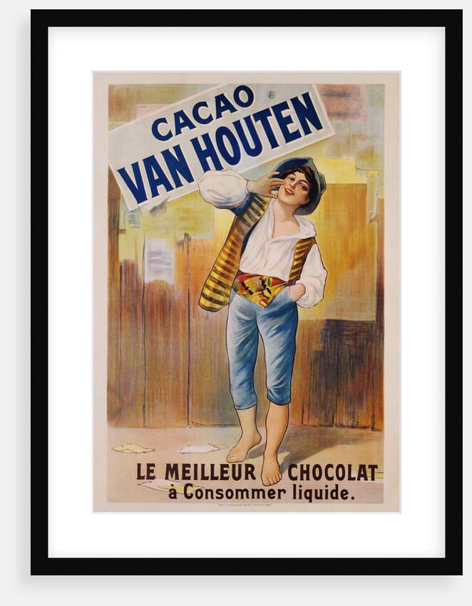 Circa 1900 French Poster for Cacao Van Houten by Anonymous