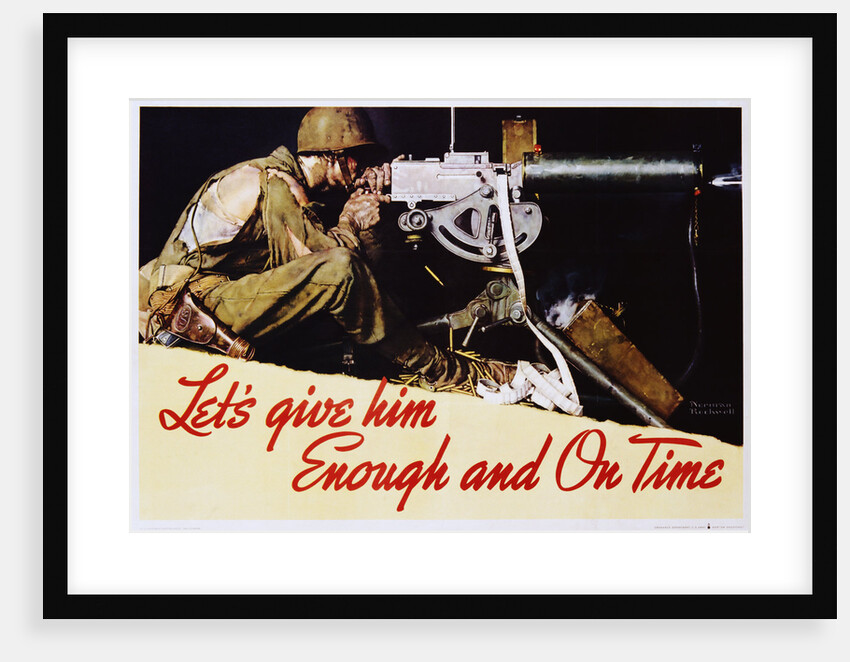 Let's Give Him Enough and on Time Poster by Norman Rockwell