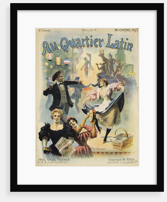 Au Quarter Latin Poster by Paul Merwart