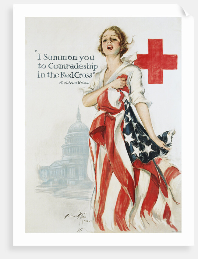 I Summon You to Comradeship in the Red Cross Poster by Harrison Fisher