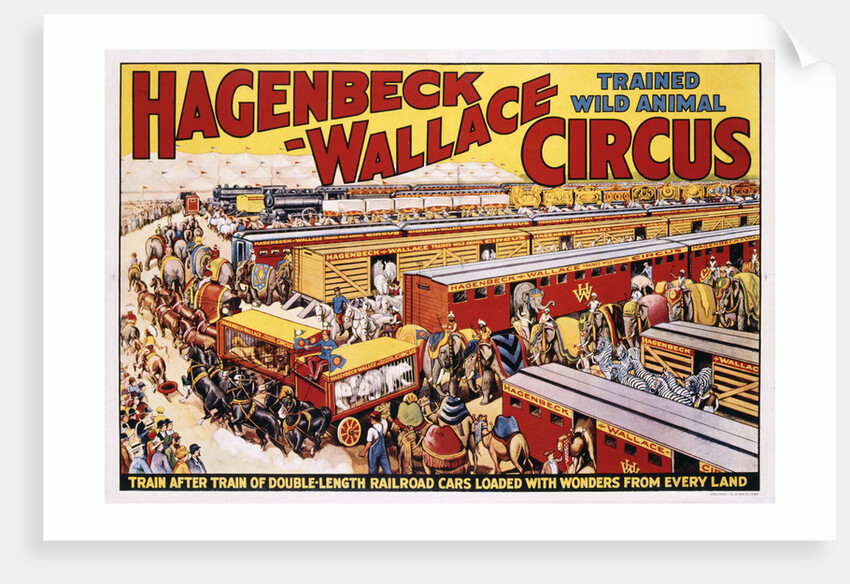 Hagenbeck-Wallace Trained Wild Animal Circus Poster by Anonymous