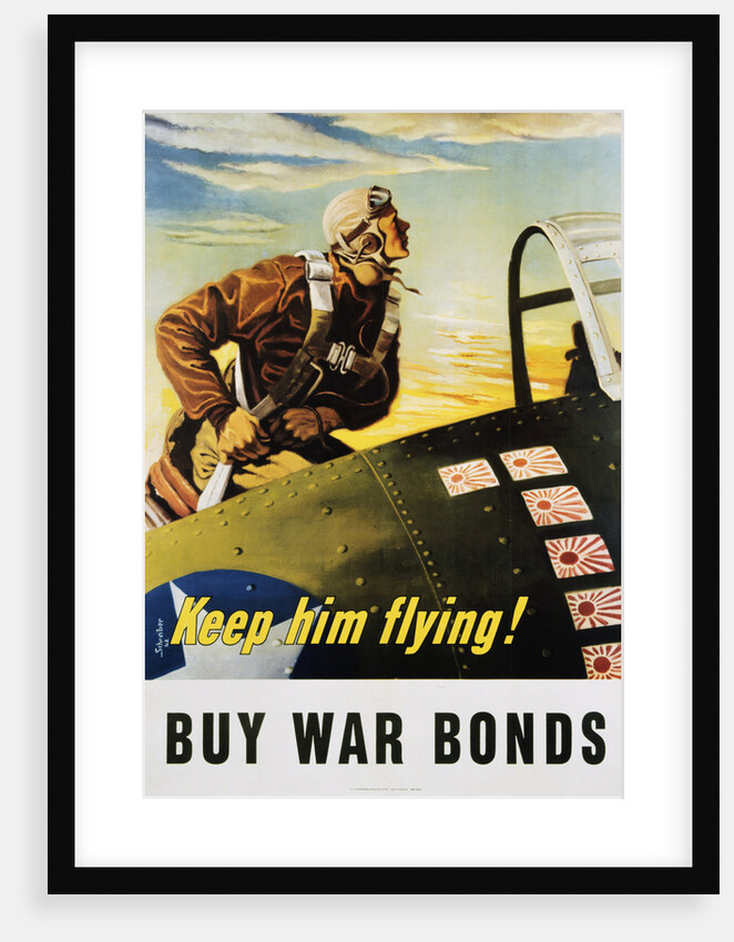 Keep Him Flying! Buy War Bonds Poster by Georges Schrieber