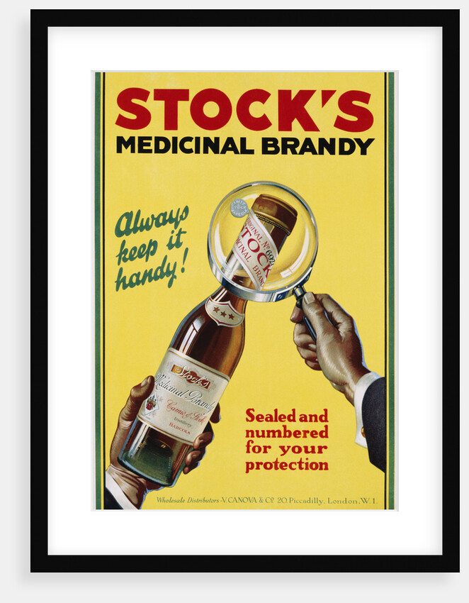 Stock's Medicinal Brandy Poster by Anonymous