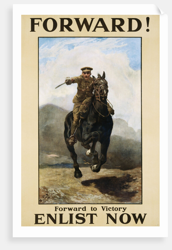 Forward! Enlist Now Poster by Anonymous