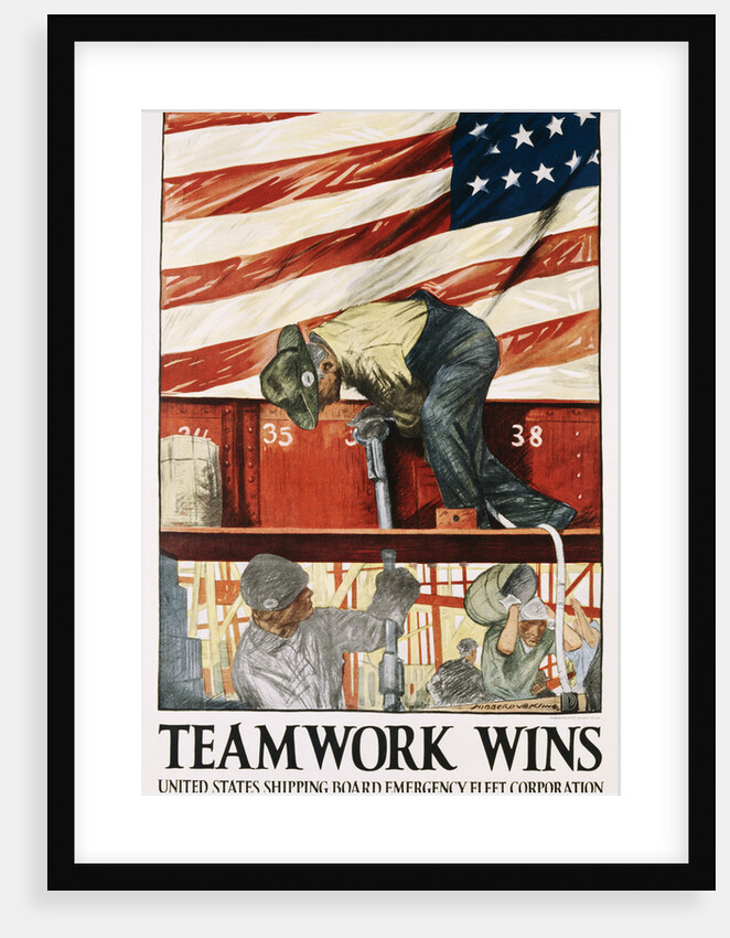 Teamwork Wins Poster by Hibberd V.B. Kline