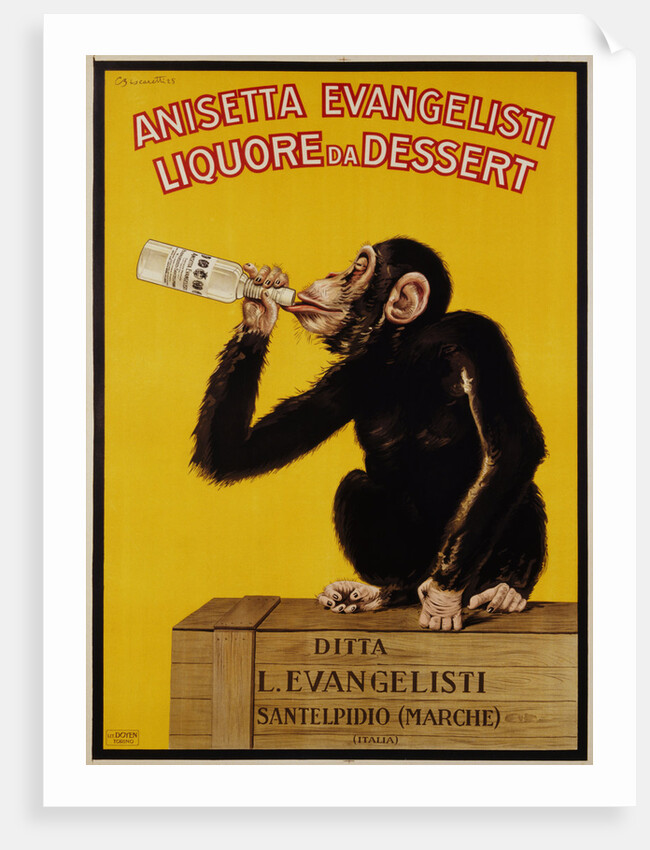 Anisetta Evangelisti Liquore da Dessert Poster by Carlo Biscaretti di Ruffia