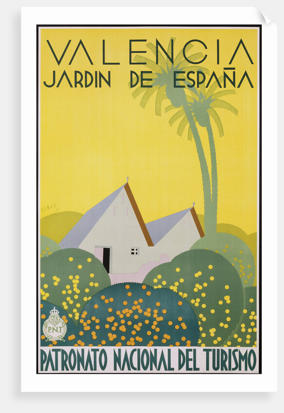 Valencia Jardn de Espana Poster by Jose Renau