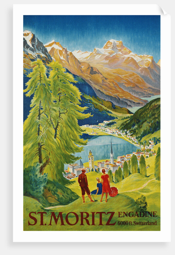 St. Moritz Poster by Carl Moos