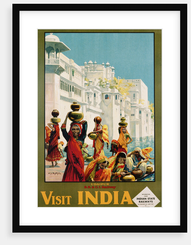Visit India - Indian State Railways, Udaipur Poster by Bylityllis