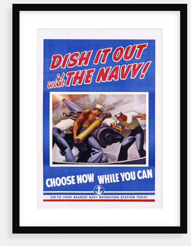 Dish It Out with the Navy! Poster by McClelland Barclay