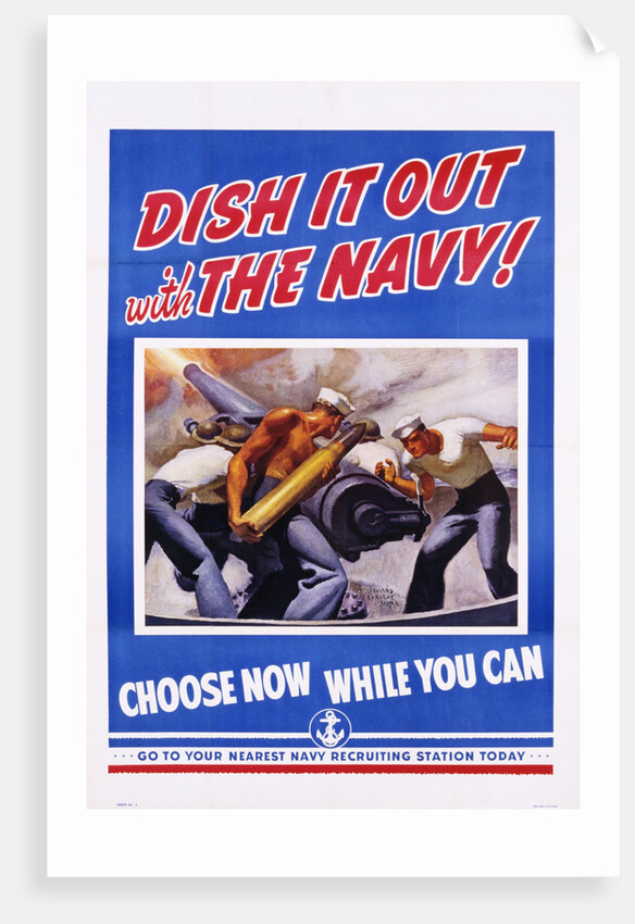 Dish It Out with the Navy! Poster by McClelland Barclay