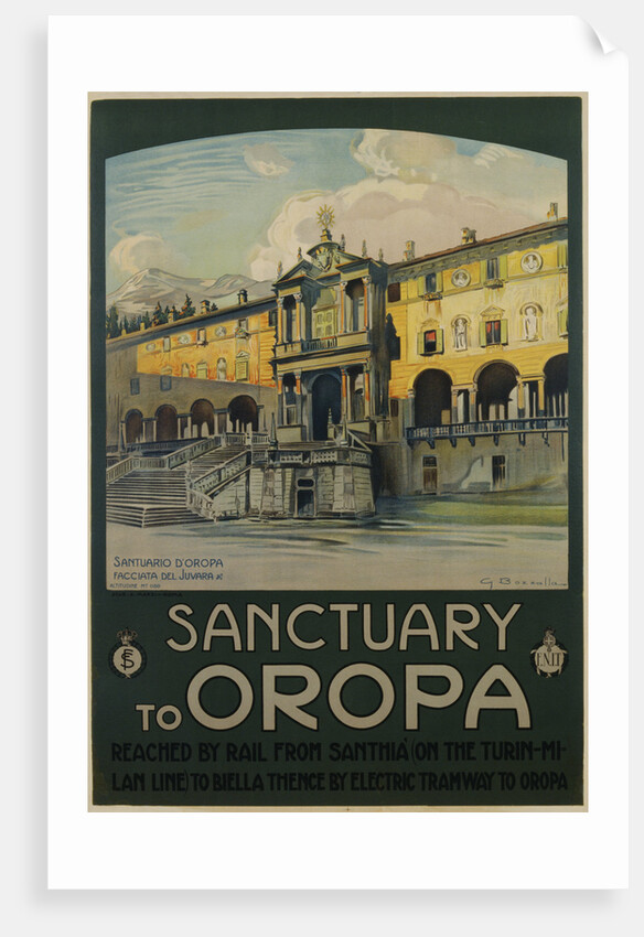 Sanctuary to Oropa Poster by G. Bozzalla