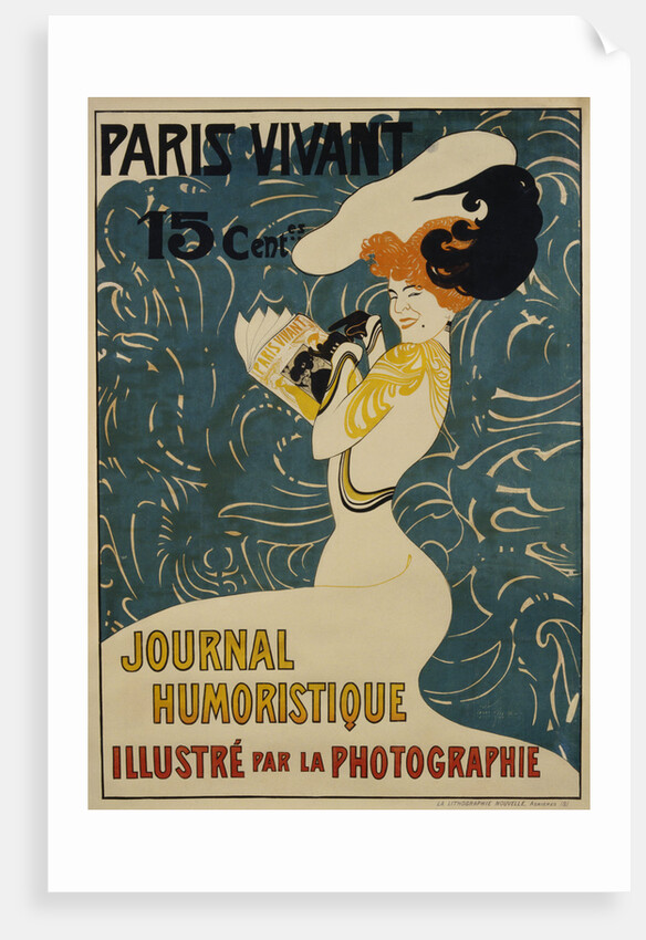 Paris Vivant Poster by Edmond Marie Petitjean