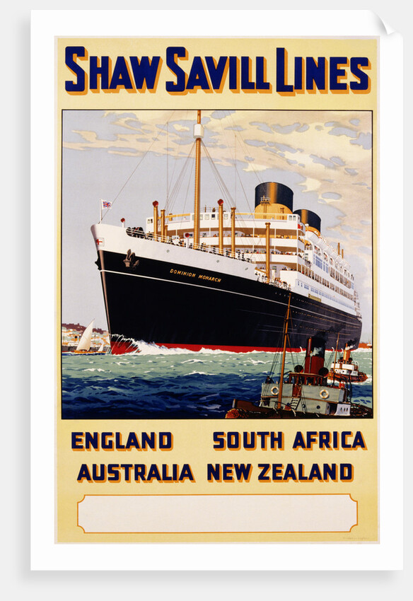 Poster for Shaw Savill Lines by Anonymous