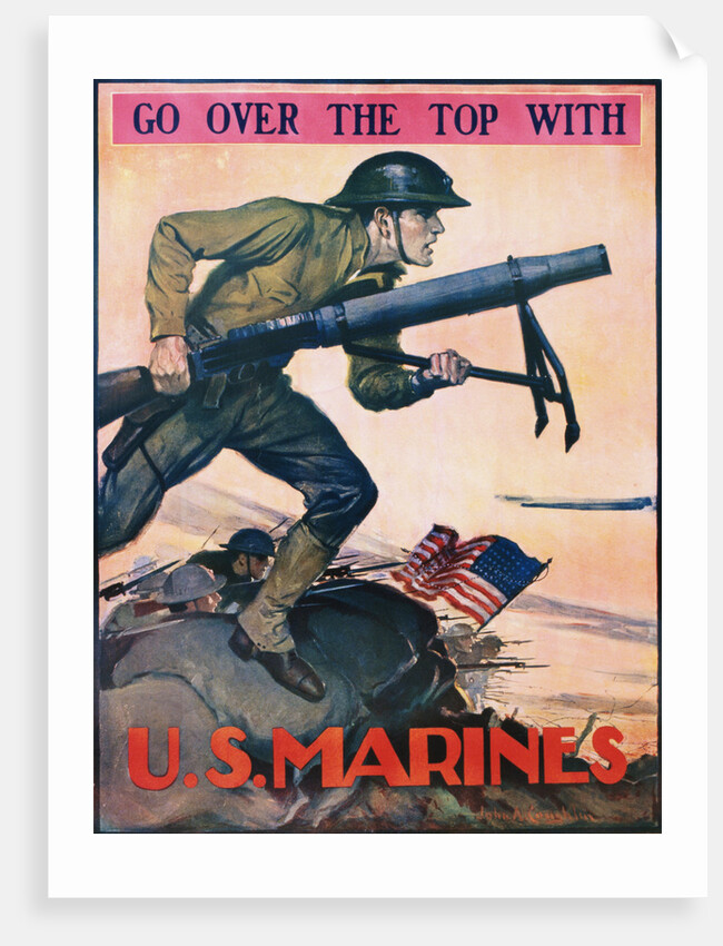 Go Over the Top with the U.S. Marines Recruitment Poster by John A. Coughlin