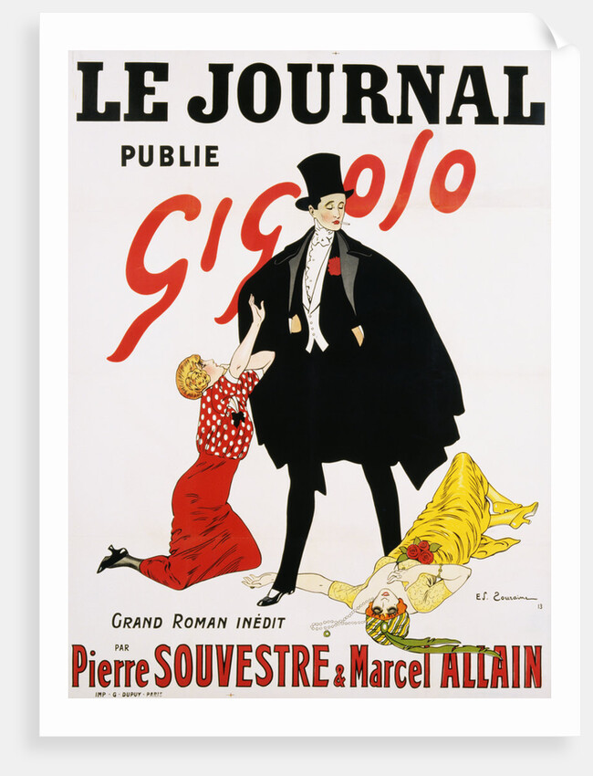Le Journal Publie Gigolo Poster by Anonymous