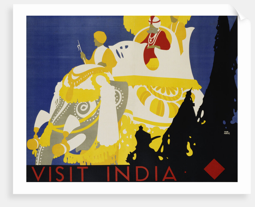 Visit India Poster by Tom Purvis