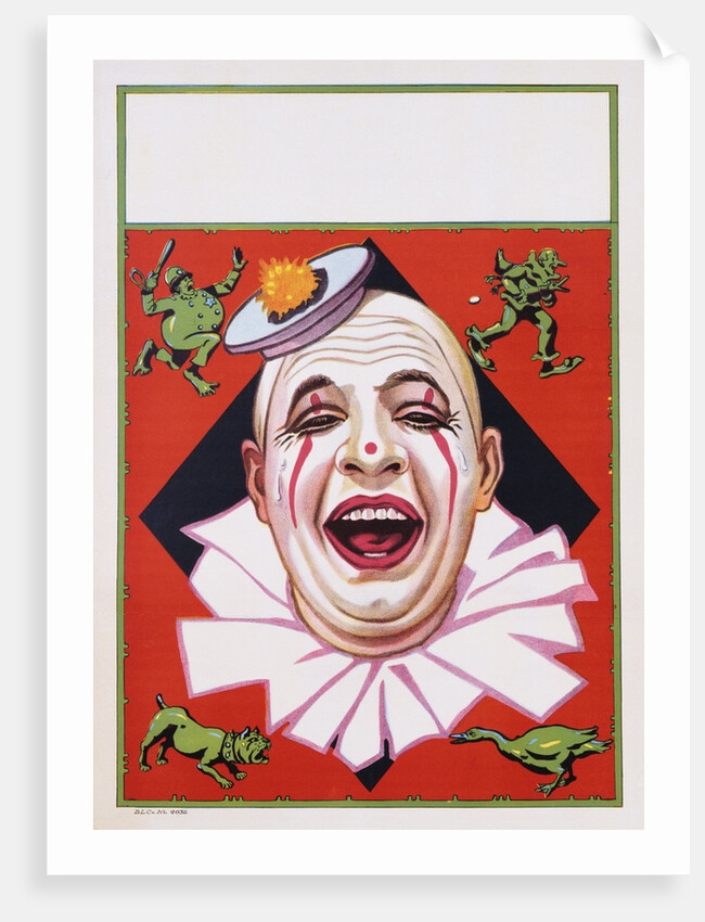 Poster of Clowns with Dog and Goose by Anonymous
