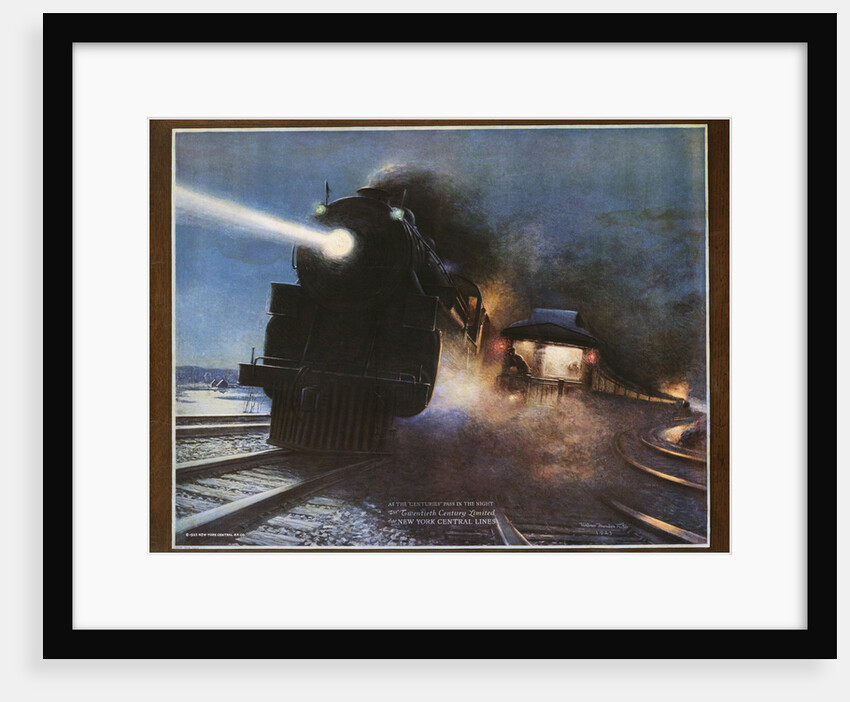 Pass in the Night, The Twentieth Century Limited of the New York Central Lines Poster by W.H. Foster