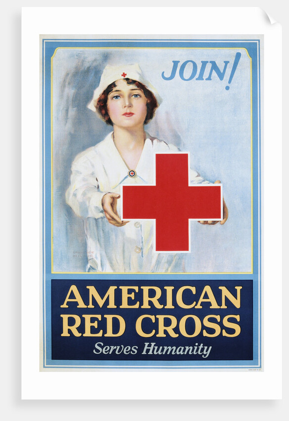 Join! American Red Cross Serves Humanity Poster by Lawrence Wilbur