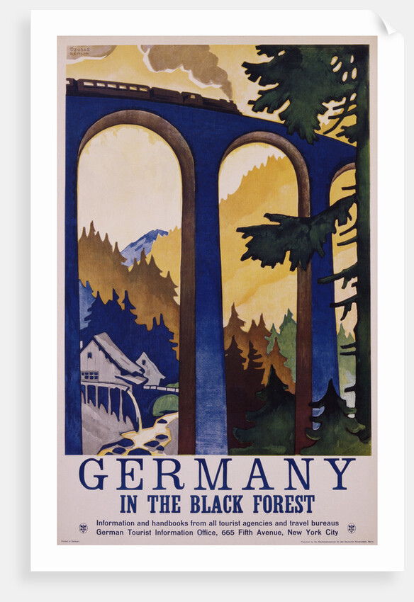 Germany in the Black Forest Poster by Friedel Dzubas