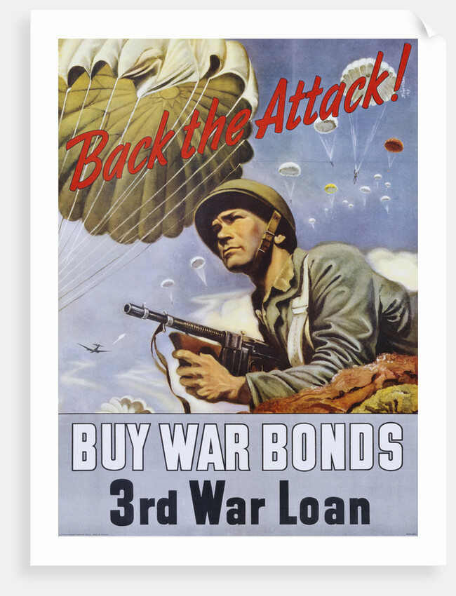 Back the Attack! War Bonds Poster by Schrieber