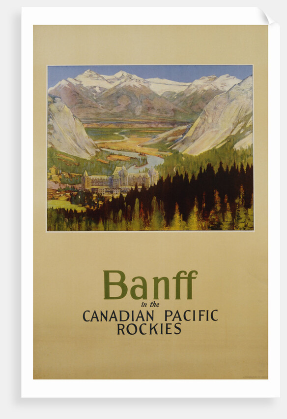 Banff in the Canadian Pacific Rockies Poster by Anonymous