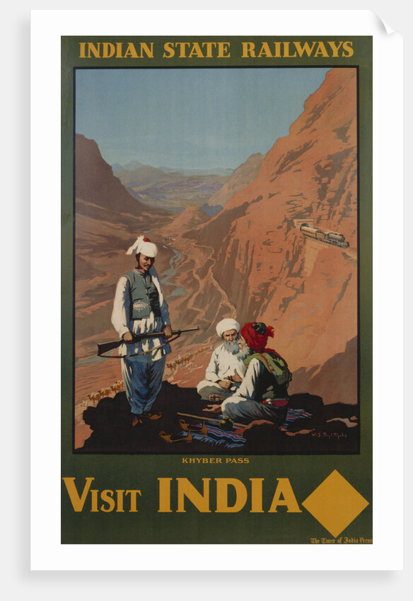 Visit India - Indian State Railways, Khyber Pass Poster by Bylityllis