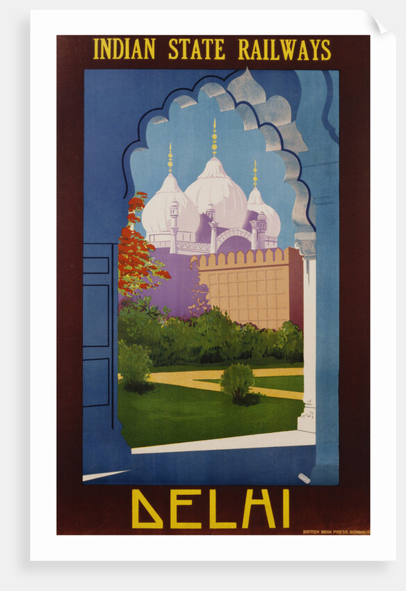 Visit India - Indian State Railways, Delhi Poster by Gtait