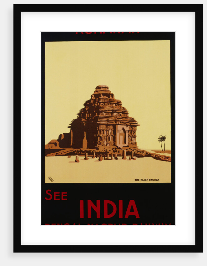 See India - Bengal Nagpur Railways, Konaruk, the Black Pagoda Poster by Bylityllis