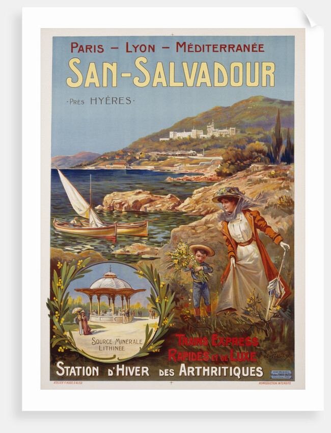 San-Salvadour Poster by Ernest Louis Lessieux
