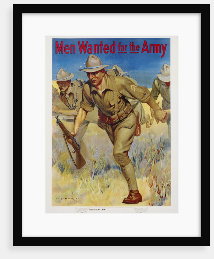 Men Wanted for the Army Recruitment Poster by I.B. Hazelton