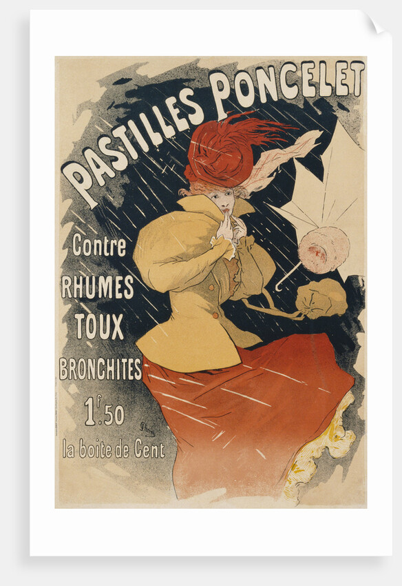 Pastilles Poncelet Poster by Jules Cheret