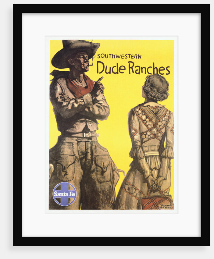 Southwestern Dude Ranches Poster by Hernando G. Villa