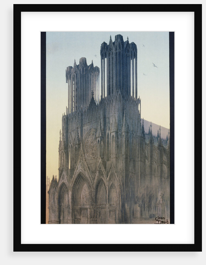 La Cathedrale de Reims Poster by Jean Droit