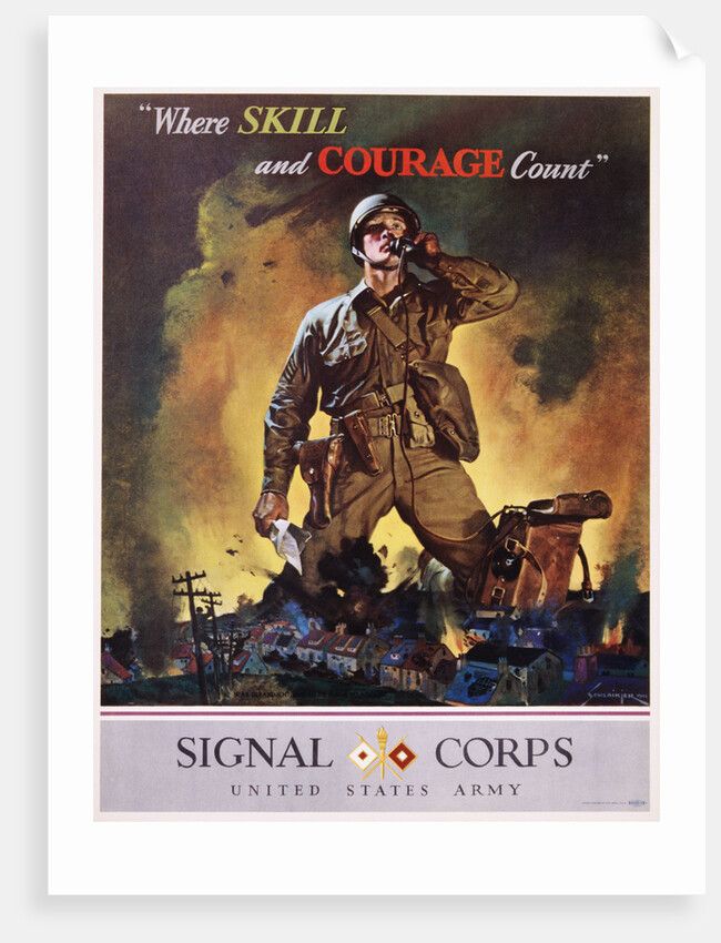Signal Corps Recruitment Poster by Jes Schlaikjer