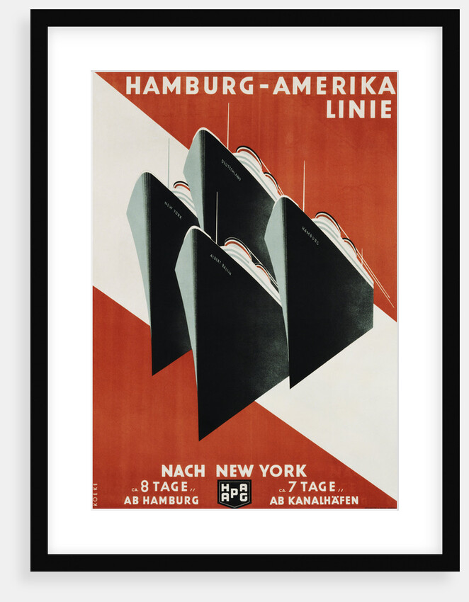 Hamburg-Amerika Linie Poster by Henning Koeke