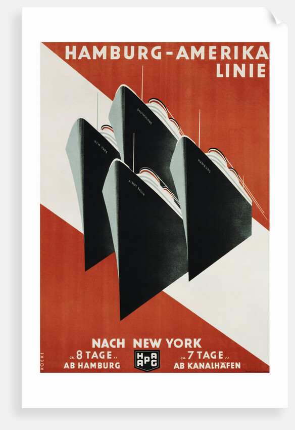 Hamburg-Amerika Linie Poster by Henning Koeke